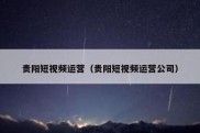 贵阳短视频运营（贵阳短视频运营公司）