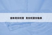 吉林竞价托管  竞价托管价格表