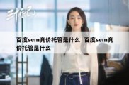 百度sem竞价托管是什么  百度sem竞价托管是什么