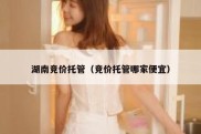 湖南竞价托管（竞价托管哪家便宜）