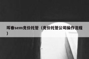 珲春sem竞价托管（竞价托管公司操作流程）