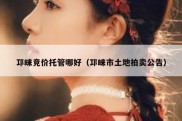 邛崃竞价托管哪好（邛崃市土地拍卖公告）