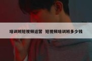 培训班短视频运营  短视频培训班多少钱