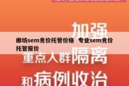 廊坊sem竞价托管价格  专业sem竞价托管报价