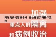 网站竞价托管哪个好  竞价托管公司操作流程