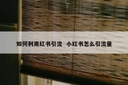 如何利用红书引流  小红书怎么引流量