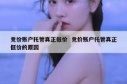 竞价账户托管真正低价  竞价账户托管真正低价的原因