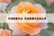 引流拓客方法  引流拓客方法怎么写