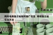 跨境电商独立站如何推广引流  跨境独立站引流方法