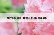 推广拓客引流  拓客引流团队是真的吗