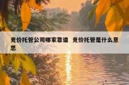 竞价托管公司哪家靠谱  竞价托管是什么意思