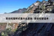 竞价托管样式是什么意思  竞价托管话术