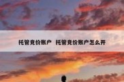 托管竞价账户  托管竞价账户怎么开