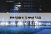 钦州竞价托管  钦州市拍卖公告