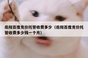 岳阳百度竞价托管收费多少（岳阳百度竞价托管收费多少钱一个月）