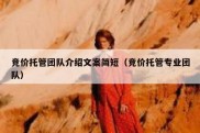 竞价托管团队介绍文案简短（竞价托管专业团队）