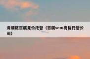 青浦区百度竞价托管（百度sem竞价托管公司）