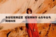 布谷短视频运营  短视频制作 山东布谷鸟网络科技