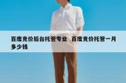 百度竞价后台托管专业  百度竞价托管一月多少钱