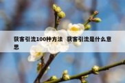 获客引流100种方法  获客引流是什么意思