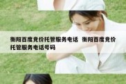 衡阳百度竞价托管服务电话  衡阳百度竞价托管服务电话号码
