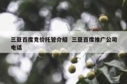三亚百度竞价托管介绍  三亚百度推广公司电话