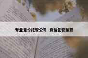 专业竞价托管公司  竞价托管兼职