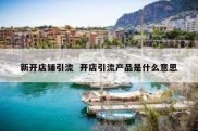 新开店铺引流  开店引流产品是什么意思