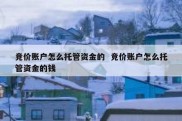 竞价账户怎么托管资金的  竞价账户怎么托管资金的钱