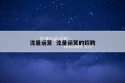 流量运营  流量运营的招聘
