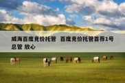 威海百度竞价托管  百度竞价托管首荐1号总管 放心