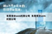 东莞竞价sem托管公司  东莞竞价sem托管公司
