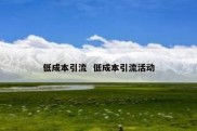 低成本引流  低成本引流活动