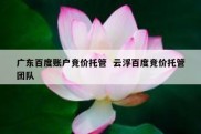 广东百度账户竞价托管  云浮百度竞价托管团队