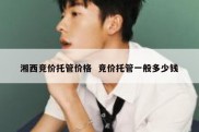 湘西竞价托管价格  竞价托管一般多少钱
