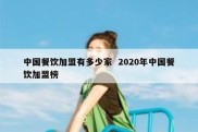 中国餐饮加盟有多少家  2020年中国餐饮加盟榜