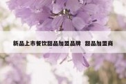 新品上市餐饮甜品加盟品牌  甜品加盟商