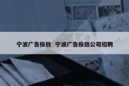宁波广告投放  宁波广告投放公司招聘
