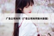 广告公司如何（广告公司如何做大做强）