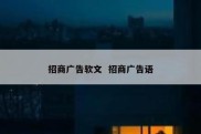 招商广告软文  招商广告语