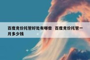 百度竞价托管好处有哪些  百度竞价托管一月多少钱