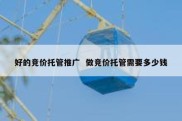 好的竞价托管推广  做竞价托管需要多少钱