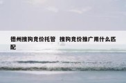 德州搜狗竞价托管  搜狗竞价推广用什么匹配
