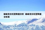 破峰竞价托管数据分析  破峰竞价托管数据分析表