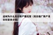 运城为什么竞价账户要托管（竞价推广账户竞价托管多少钱）