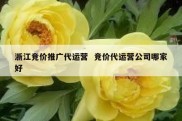 浙江竞价推广代运营  竞价代运营公司哪家好