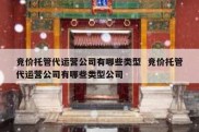 竞价托管代运营公司有哪些类型  竞价托管代运营公司有哪些类型公司