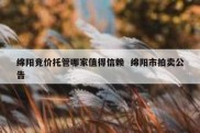 绵阳竞价托管哪家值得信赖  绵阳市拍卖公告