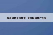 禹州网站竞价托管  竞价网络推广托管