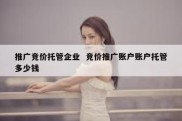 推广竞价托管企业  竞价推广账户账户托管多少钱